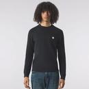 Pretty Green Merino Blend Black Crew Neck Jumper