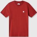 Pretty Green Mitchell Small Logo T-shirt in Dark Burgundy Main Photo