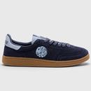 Pretty Green Live Forever Ramblas Suede Trainers in Navy G25Q3MUACC308 