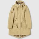 Nomad Pretty Green Fishtail Parka Jacket in Sand G24Q3MUOUT321