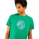 PRETTY GREEN Mod Paisley Applique Logo Tee (Green)