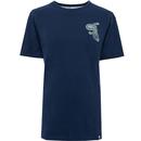 pretty green embroidered paisley chest logo tee navy