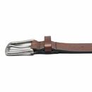 Pretty Green Paisley Embossed Leather Belt Brown
