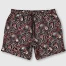 Pretty Green Feltham Paisley Print Swim Shorts in Black