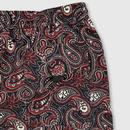 Feltham Pretty Green Retro Paisley Swim Shorts 