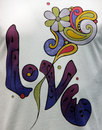 PG Love PRETTY GREEN 60s Psychedelic T-Shirt STONE