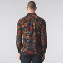 Prestleigh Pretty Green Cotton Poplin Floral Shirt