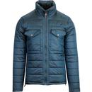 PRETTY GREEN Funnel Neck Quilted Retro Ski Jacket 