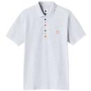 Pretty Green Randall Embroidered Floral Placket Polo Shirt in Grey Marl