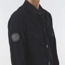 Reed Pretty Green Jumbo Corduroy Overshirt Black