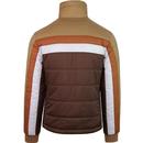 PRETTY GREEN Reversible Quilted Panel Jacket SAND