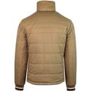 PRETTY GREEN Reversible Quilted Panel Jacket SAND