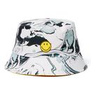 PRETTY GREEN X SMILEY® Retro 90's Bucket Hat WHITE