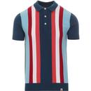 PRETTY GREEN Retro Contrast Panel Knitted Polo B