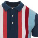 PRETTY GREEN Retro Contrast Panel Knitted Polo B