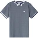 Pretty Green Retro Texture Men's T-Shirt in Navy and White