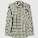 Pretty Green Men's Retro Thornley Check Shirt in Green