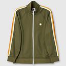 Pretty Green Pennington Tape Sleeve Track Top in Khaki G24Q3MUTRA400