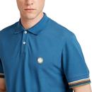 PRETTY GREEN Tipped Sleeve Pique Polo Shirt BLUE