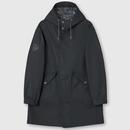 Pretty Green Wonderwall Garment Wash Parka Jacket in Black C24Q3MUOUT291