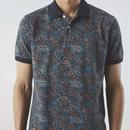 Wonderwall Pretty Green Retro Paisley Polo Shirt