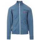Pretty Green Tilby Retro 90s Indie Funnel Neck Track Jacket in Blue