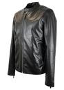 PRETTY GREEN Addison Black Leather Biker Jacket