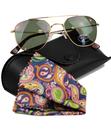 Glenmore PRETTY GREEN Aviator Style Sunglasses (G)