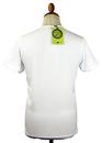 PRETTY GREEN Retro Mod S/S Grandad T-Shirt (White)