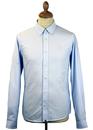 Oldbury PRETTY GREEN Classic Mod Oxford Shirt BLUE
