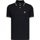 pretty green mens 15th anniversary barton plain pique polo tshirt black