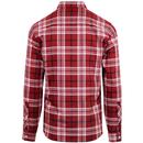 PRETTY GREEN Men's Retro Mod Large Check Shirt RED