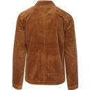 PRETTY GREEN 60s Mod Jumbo Cord Shirt Jacket (Tan)