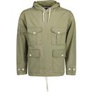 pretty green mens creedence overhead four pocket jacket green