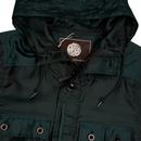 PRETTY GREEN Retro Iridescent Hooded Jacket (Teal)