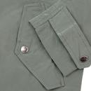 PRETTY GREEN Atherton 90s Hooded 4 Pocket Jacket Green
