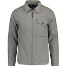 pretty green mens houndstooth chest pocket zip overshirt multicolour