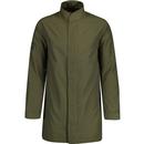 pretty green larman retro mod revival mid length parka jacket khaki
