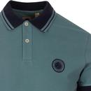PRETTY GREEN Likeminded Contrast Collar Polo BLUE