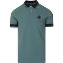 PRETTY GREEN Likeminded Contrast Collar Polo BLUE