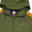 PRETTY GREEN Retro Overhead Hooded Jacket (Khaki)
