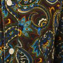 PRETTY GREEN Mod Psychedelic Paisley Cord Shirt