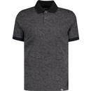 Pretty Green Mens Tonal Paisley Print Polo TShirt in Black