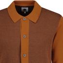 Roxy Pretty Green Wool Blend Knitted Shirt Orange