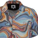 Pretty Green Sundown Rayon SS Cuban Collar Shirt 