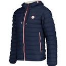 Tilby Pretty Green Retro '80s Quilted Jacket Navy