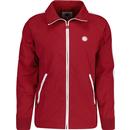 pretty green mens tilby retro sports arm tape zip track jacket red