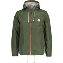 pretty green mens tilby 90s two tone zip technical lightweight hooded jacket green