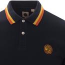 PRETTY GREEN Bold Tipped Mod Badge Polo (Navy)
