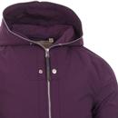 PRETTY GREEN Retro 90s Zip Hooded Jacket (Purple)
